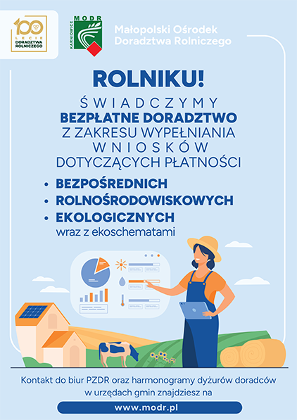 Plakat Małopolskiego Ośrodka Doradztwa Rolniczego.